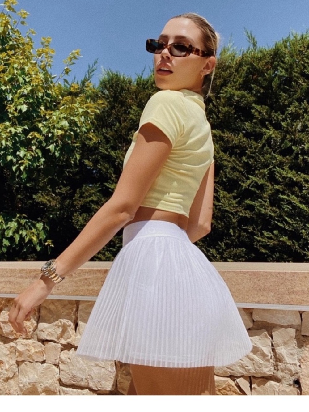 Alo Yoga Flirt White Tulle Mini Skirt Women’s XS